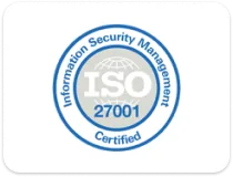 ISO 27001 Information Security Management certified seal