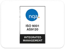 NQA ISO 9001 and AS9120 Integrated Management certification badge